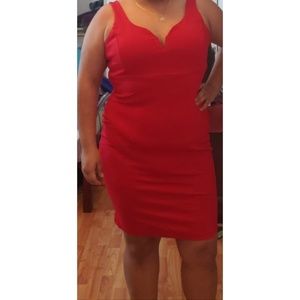 Fashion Nova Midi Red Dress
